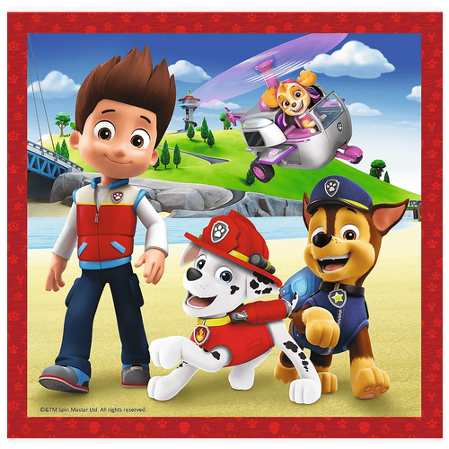 Puzzle 3w1 Psi Patrol Wesołe pieski Paw Patrol 34867